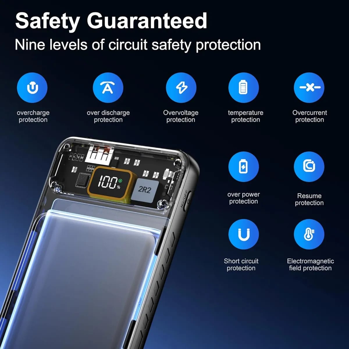 10000Mah Power Bank Slim Portable Charger Pd 22.5W Fast Charging 5V