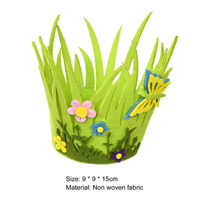 Easter Baskets – Portable Round Non-Woven Buckets for Kids