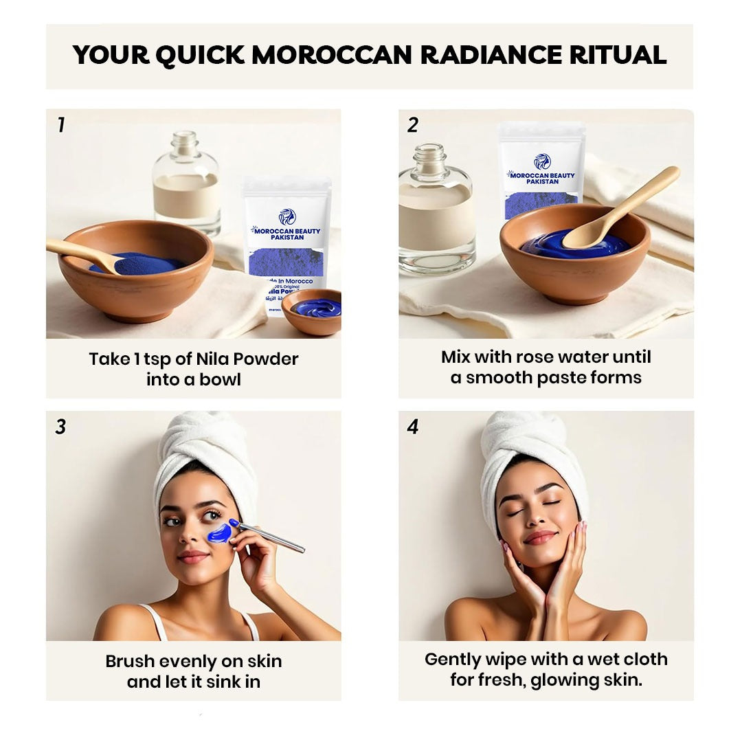 Moroccan Blue Nila Skin Whitening Powder